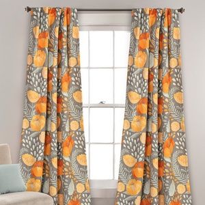 NEW Poppy Garden Window Panels - Set of 4